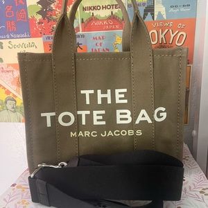 Marc jacobs slate green mini tote traveler bag